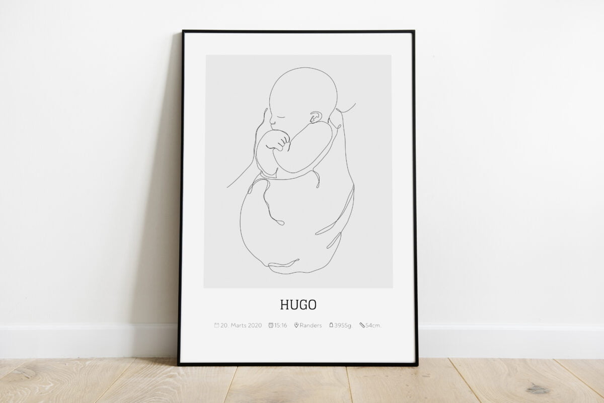 Hugo fødselstavle plakat